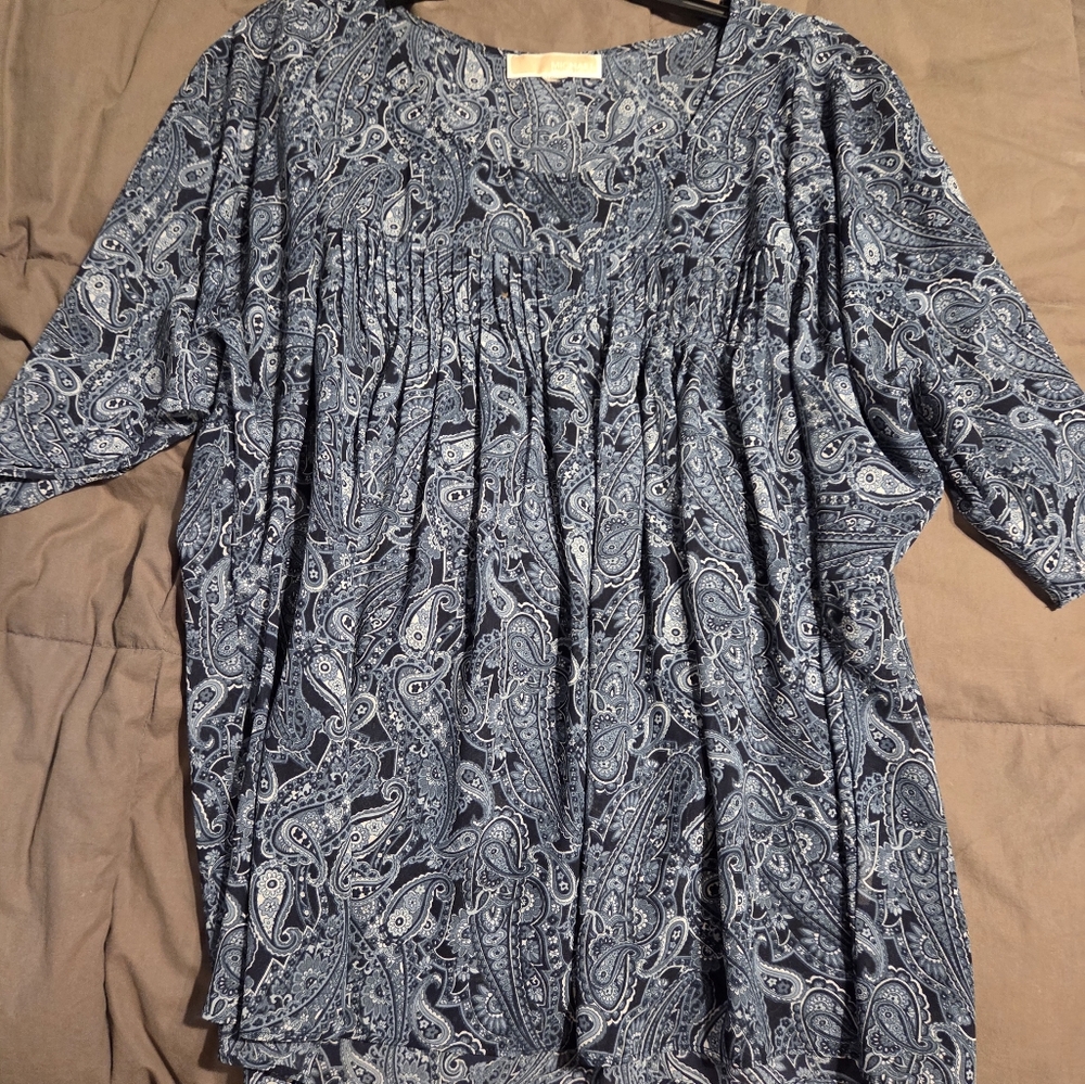 🔥💯BOGO-MICHAEL Michael Kors Blue Smocked Blouse